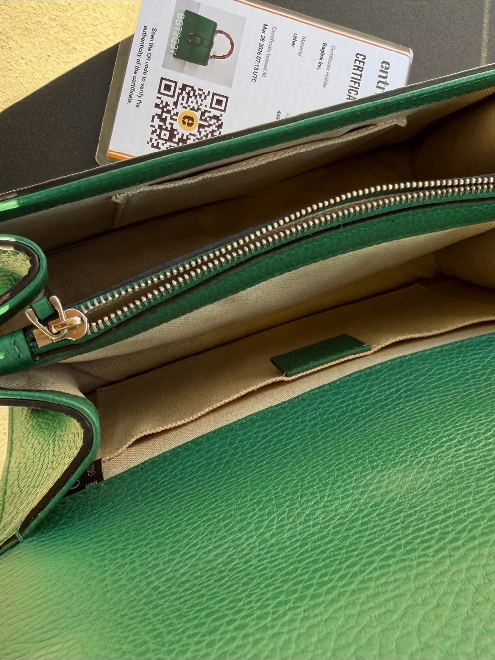 Gucci Emerald Green Leather Top-Handle Satchel with Bamboo Handles